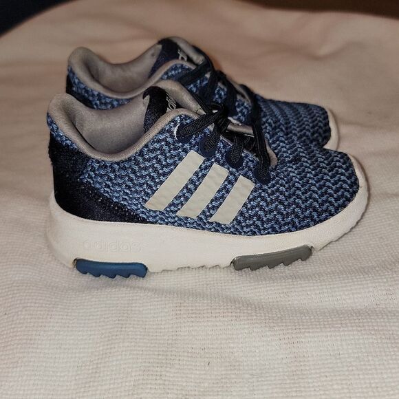 Adidas Toddler Cloudfoam Racer TR Sneaker Shoes Navy & Grey Size 5 - Picture 5 of 15